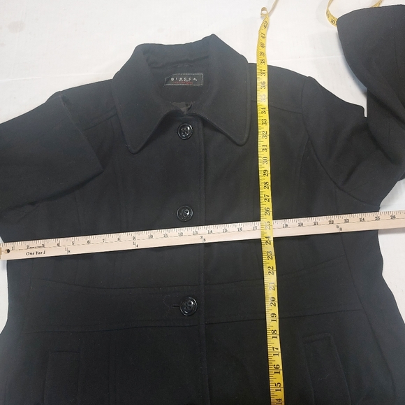 Giacca Gallery Black Wool Coat - Picture 10 of 15